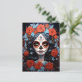 Tag des Toten Schädels Postkarte (Stehend Vorderseite)