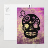Tag des Toten Schädels Postkarte (Vorne/Hinten)