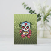 Tag des Toten Schädels Postkarte (Stehend Vorderseite)