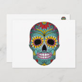 Tag des Toten Schädels Postkarte (Vorne/Hinten)