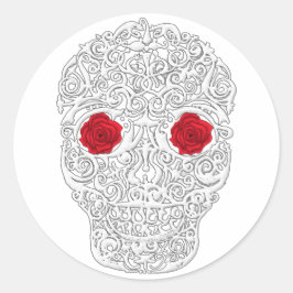 Tag des Toten Schädels Runder Aufkleber