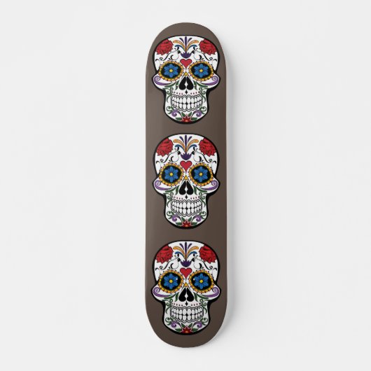 Tag des Toten Schädels Skateboard (Vorne)