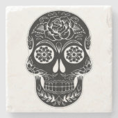 Tag des Toten Schädels Steinuntersetzer (Vorderseite)