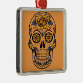 Tag des Toten Silbernes Ornament (Rechts)