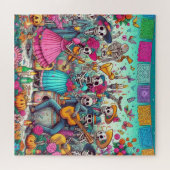 Tag des Toten Skeletts Puzzle (Horizontal)