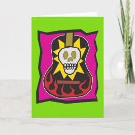 Tag des toten Skul Gitarren-Grüns w/Purple Karte