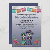Tag des Toten und Katzen Einladung (Vorne/Hinten)