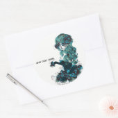 Tag des toten, wunderschönen Zuckerschlumpen-Makeu Runder Aufkleber (Umschlag)