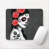 Tag des toten Zuckerschädel-Mädchens - Grau Mousepad (Mit Mouse)