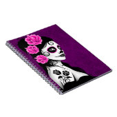 Tag des toten Zuckerschädel-Mädchens - lila Notizblock (Rechte Seite)