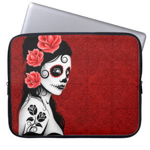 Tag des toten Zuckerschädel-Mädchens - Rot Laptopschutzhülle