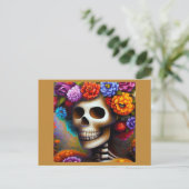 Tag des Toten Zuckerschädels 1 Feiertagspostkarte (Stehend Vorderseite)