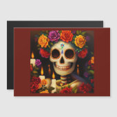 Tag des Toten Zuckerschädels 3 Magnetkarte (Vorne/Hinten)