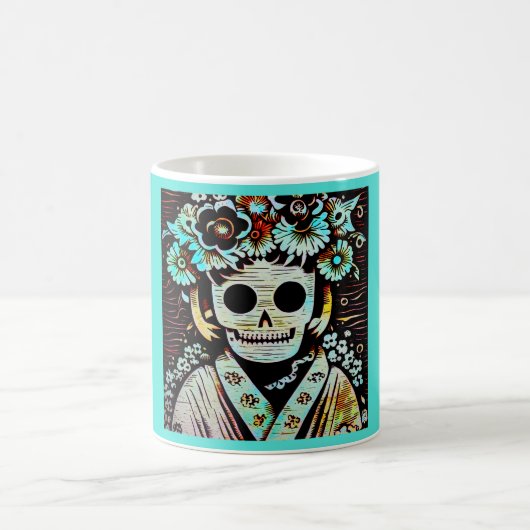 Tag des Toten Zuckerschädels 4 Kaffeetasse (Mittel)