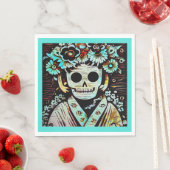 Tag des Toten Zuckerschädels 4 Serviette (Beispiel)