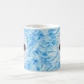 Tag des toten Zuckerschädels - Baby-Blau-Fraktal Kaffeetasse (Mittel)