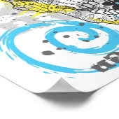 Tag des Toten Zuckerschädels Comic Tattoo Design Poster (Ecke)