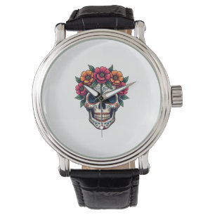 Tag des Toten Zuckerschädels - Dia de los Muertos  Armbanduhr