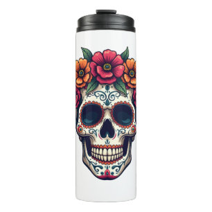 Tag des Toten Zuckerschädels - Dia de los Muertos  Thermosbecher