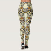 Tag des Toten Zuckerschädels (Dia de Muertos) Leggings (Rückseite)