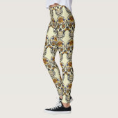 Tag des Toten Zuckerschädels (Dia de Muertos) Leggings (Links)