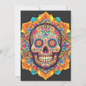 Tag des Toten Zuckerschädels Einladung (Vorderseite)