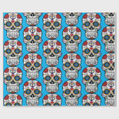 Tag des Toten Zuckerschädels Geschenkpapier (Flach)
