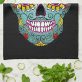 Tag des toten Zuckerschädels Geschirrtuch (Gefaltet)