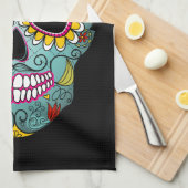 Tag des toten Zuckerschädels Geschirrtuch (Viertel Falte)