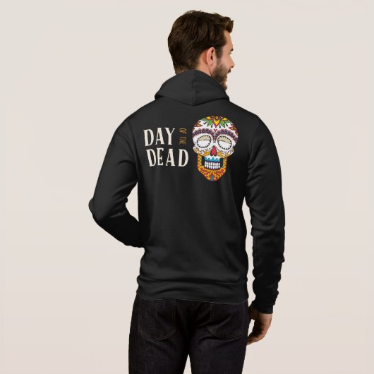 Tag des Toten Zuckerschädels Hoodie (Schwarz voll)