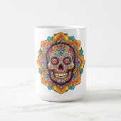 Tag des Toten Zuckerschädels Kaffeetasse (Mittel)