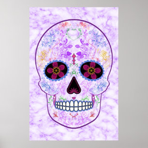 Tag des Toten Zuckerschädels - Lila und mehrfarbig Poster