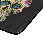 Tag des Toten Zuckerschädels mit Kreuz Schneidebrett (Ecke)