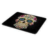 Tag des Toten Zuckerschädels mit Kreuz Schneidebrett (Ecke)