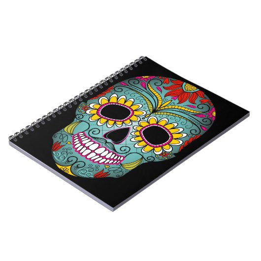 Tag des Toten Zuckerschädels Notizblock (Linke Seite)