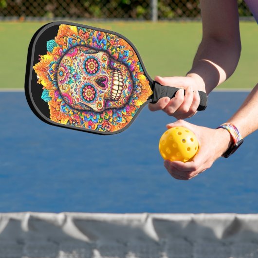 Tag des Toten Zuckerschädels Pickleball Schläger (InSitu)