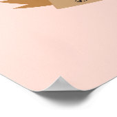 Tag des Toten Zuckerschädels - schwarz-pink Poster (Ecke)