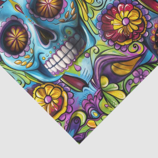 Tag des Toten Zuckerschädels Seidenpapier (Detail)