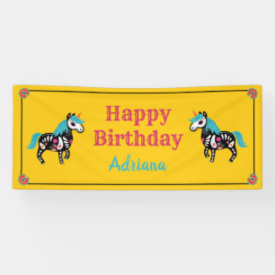 Tag des Toten Zuckerschädels Unicorn Long Banner