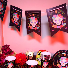 Tag des Toten Zuckerschädels Wimpelkette