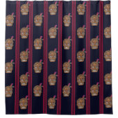 Tag des Toten Zuckerschädels (Zeder) Duschvorhang (Vorderseite)