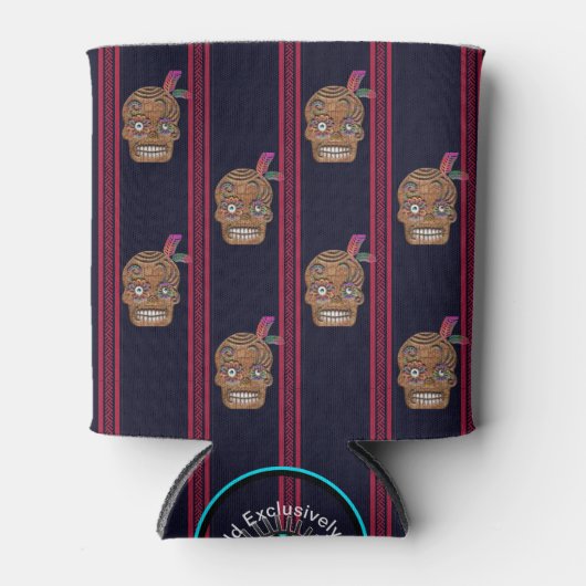 Tag des Toten Zuckerschädels (Zedernholz) Dosenkühler (Vorderseite)