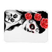 Tag des Toten Zuckerschlauchmäuls - weiß Magnet (Horizontal)