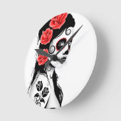 Tag des Toten Zuckerschlauchmäuls - weiß Runde Wanduhr (Winkel)