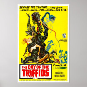 Tag des Triffids Vintagen Film-Plakats Poster