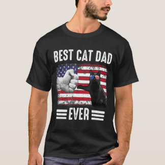 Tag des Vaters Bester Cat Vater je amerikanischer  T-Shirt