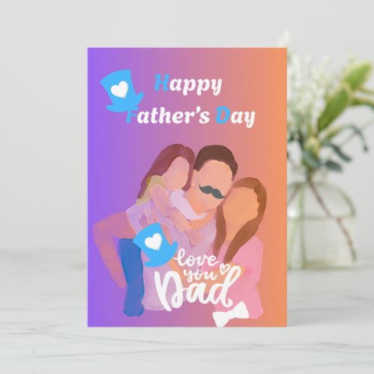 Tag des Vaters Einladung (Stehend Vorderseite)