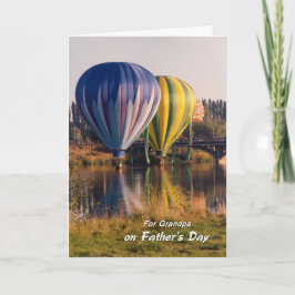 Tag des Vaters für Großvater Heißluftballons Splas Karte