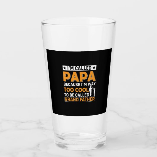 Tag des Vaters Ich werde Papa genannt Glas (Vorderseite)