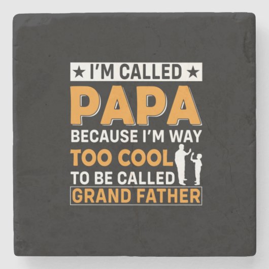 Tag des Vaters Ich werde Papa genannt Steinuntersetzer (Vorderseite)